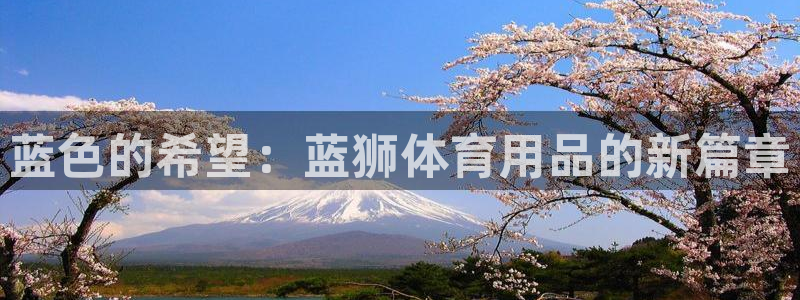 猎豹猎豹：蓝色的希望：蓝狮体育用品的新篇章